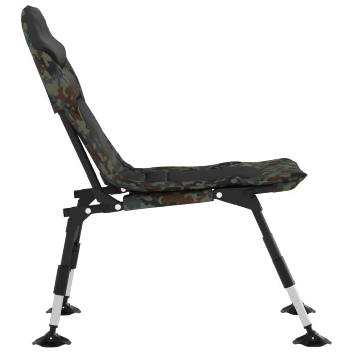 Chaise de pêche avec pieds à boue réglables pliable camouflage – Image 2