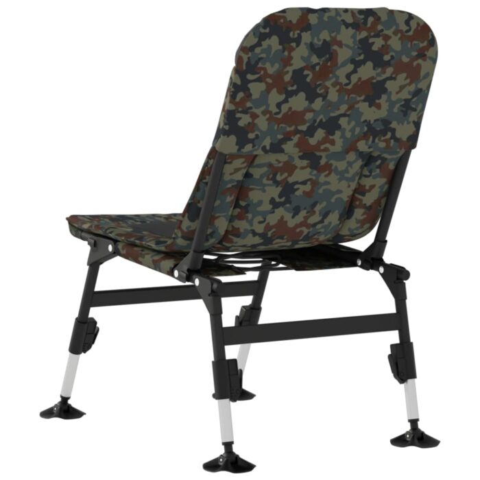 Chaise de pêche avec pieds à boue réglables pliable camouflage – Image 3