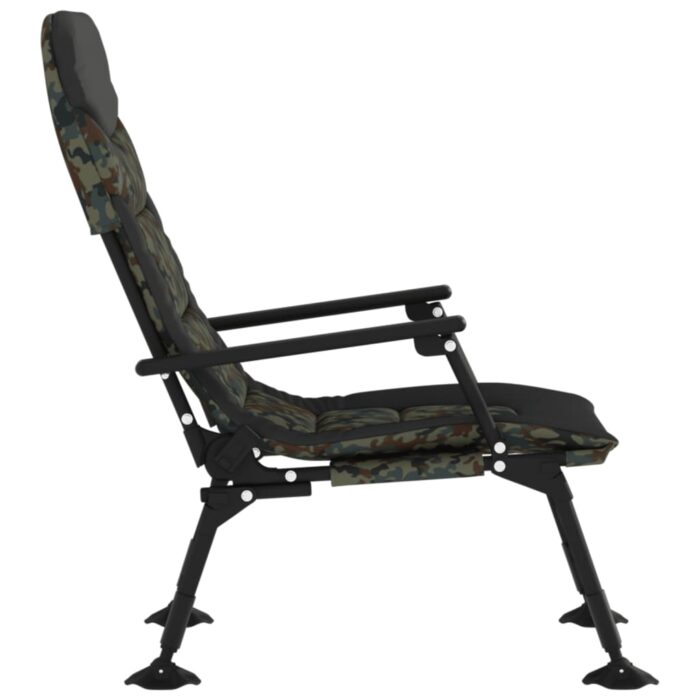 Chaise de pêche avec accoudoir pliable camouflage – Image 2
