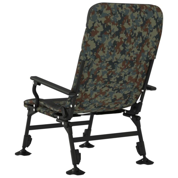 Chaise de pêche avec accoudoir pliable camouflage – Image 3