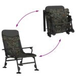 Chaise de pêche avec accoudoir pliable camouflage – Image 5