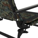 Chaise de pêche avec accoudoir pliable camouflage – Image 6