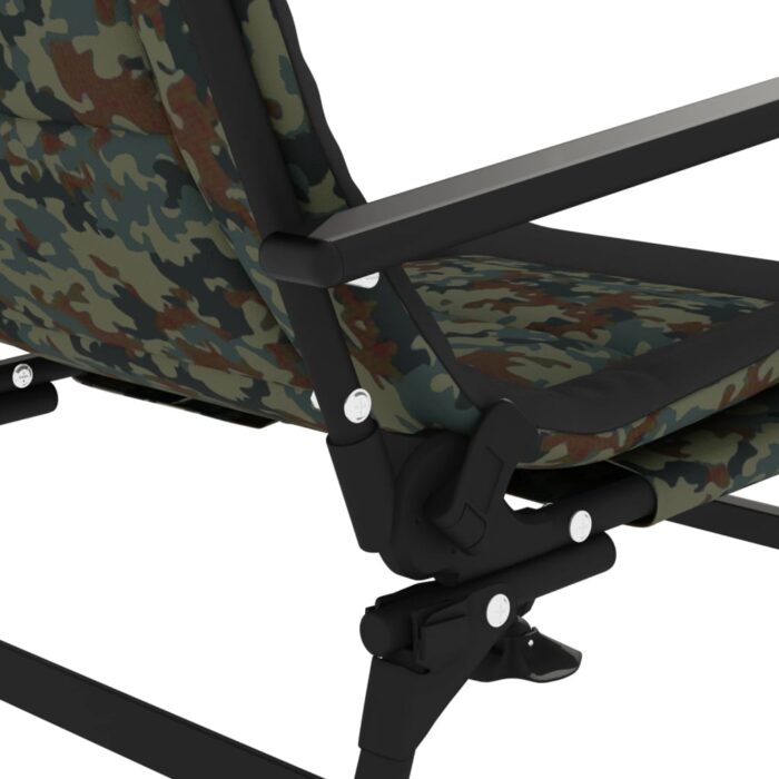Chaise de pêche avec accoudoir pliable camouflage – Image 6