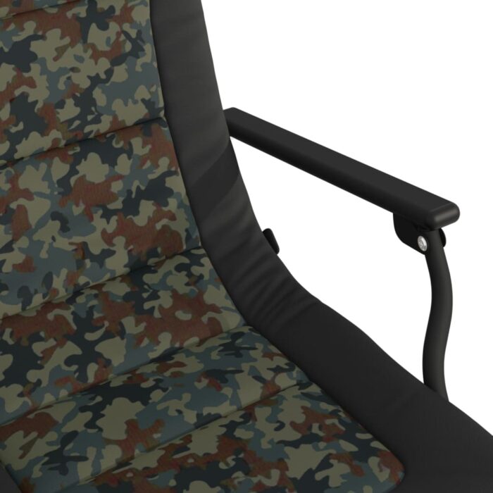 Chaise de pêche avec accoudoir pliable camouflage – Image 8