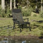 Chaise de pêche avec accoudoir pliable camouflage