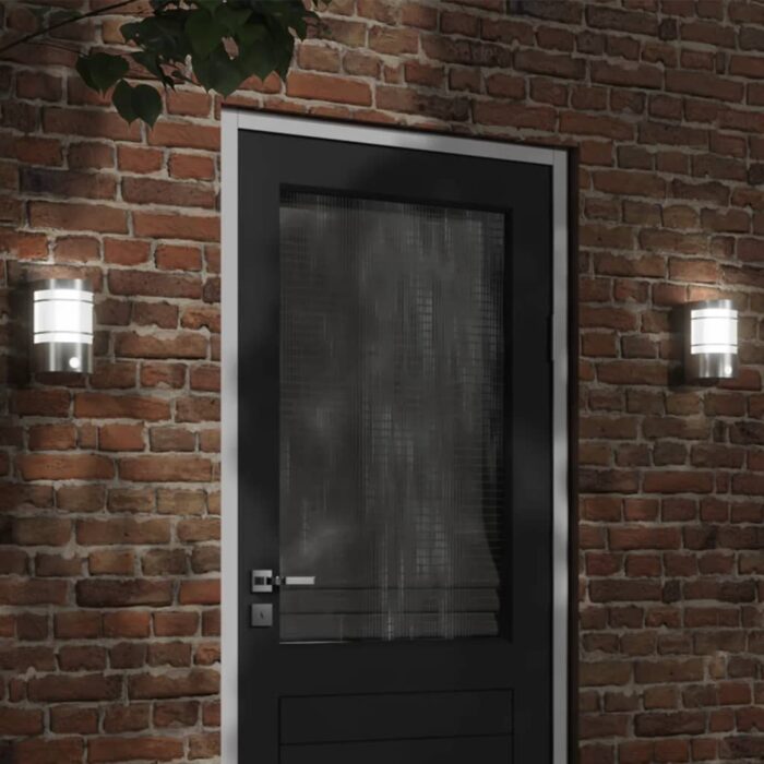 Appliques murales d'extérieur et capteurs 2pcs acier inoxydable – Image 1