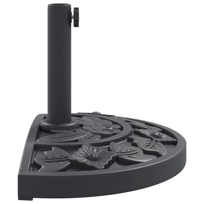 Base de parasol pour mâts Ø38 / 48 mm 9 kg demi-rond – Image 3