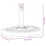 Base de parasol pour mâts Ø38 / 48 mm 9 kg demi-rond – Image 6