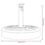 Base de parasol pour mâts Ø38 / 48 mm 25 kg rond – Image 6