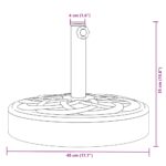Base de parasol pour mâts Ø38 / 48 mm 25 kg rond – Image 6