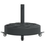 Base de parasol avec roues pour mâts Ø38 / 48 mm 27 kg rond – Image 2