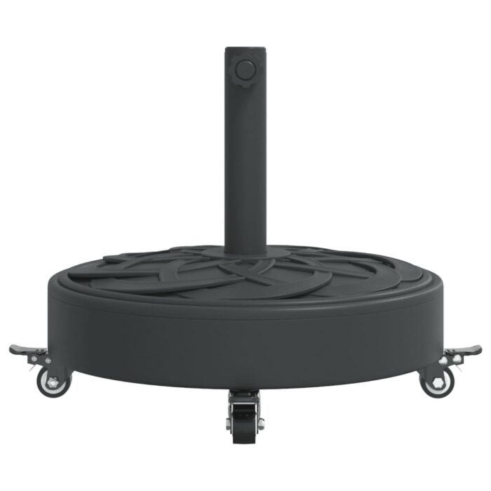 Base de parasol avec roues pour mâts Ø38 / 48 mm 27 kg rond – Image 2