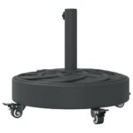 Base de parasol avec roues pour mâts Ø38 / 48 mm 27 kg rond – Image 4