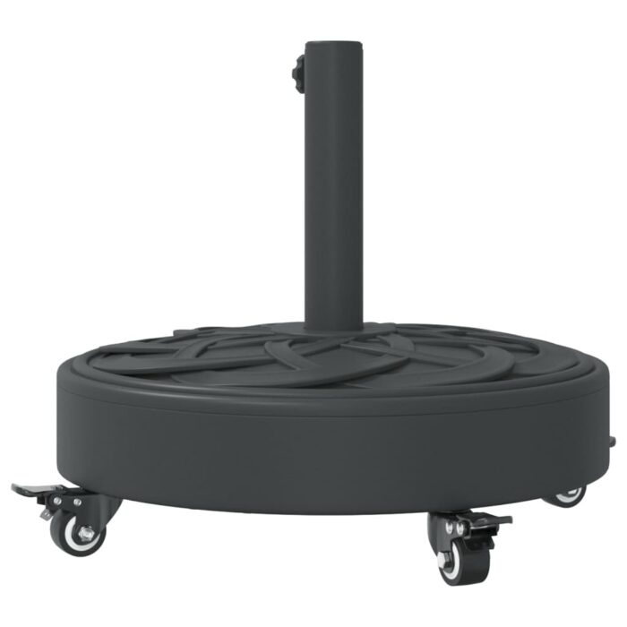 Base de parasol avec roues pour mâts Ø38 / 48 mm 27 kg rond – Image 4