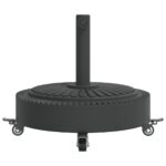 Base de parasol avec roues pour mâts Ø38 / 48 mm 27 kg rond – Image 2