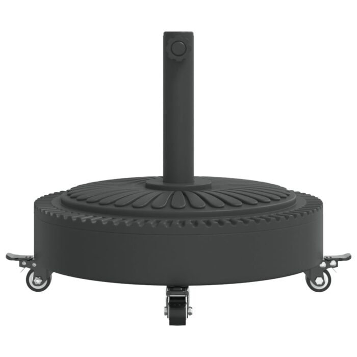 Base de parasol avec roues pour mâts Ø38 / 48 mm 27 kg rond – Image 2