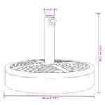 Base de parasol pour mâts Ø38 / 48 mm 25 kg rond – Image 6