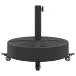 Base de parasol avec roues pour mâts Ø38 / 48 mm 27 kg rond – Image 3