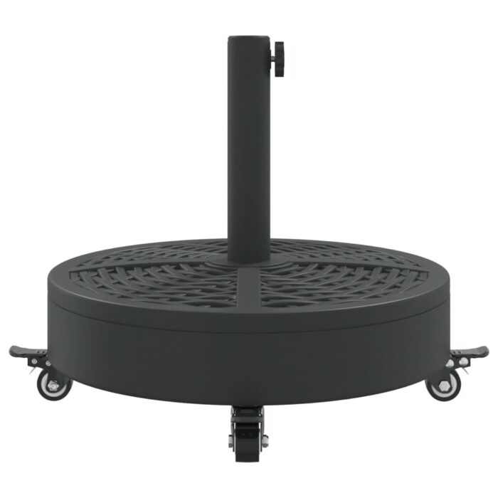 Base de parasol avec roues pour mâts Ø38 / 48 mm 27 kg rond – Image 3