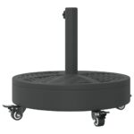 Base de parasol avec roues pour mâts Ø38 / 48 mm 27 kg rond – Image 4