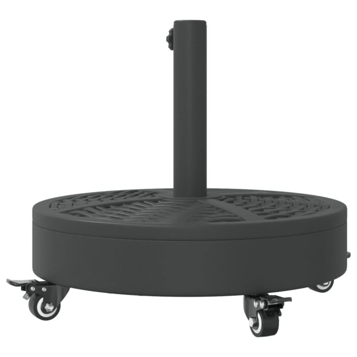 Base de parasol avec roues pour mâts Ø38 / 48 mm 27 kg rond – Image 4
