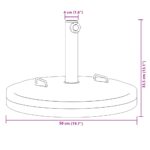 Base de parasol avec poignées pour mâts Ø38 / 48 mm 25 kg rond – Image 7