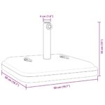 Base de parasol avec poignées pour mâts Ø38 / 48 mm 27 kg carré – Image 7