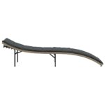 Chaises longues lot de 2 et coussins gris clair résine tressée – Image 3