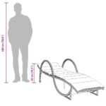 Chaises longues lot de 2 avec coussins marron résine tressée – Image 8