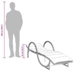 Chaises longues lot de 2 avec coussins gris résine tressée – Image 8