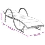Chaises longues lot de 2 avec coussins beige résine tressée – Image 7