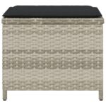 Tabourets de jardin coussins lot de 4 gris clair résine tressée – Image 4