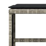 Tabourets de jardin coussins lot de 4 gris clair résine tressée – Image 6
