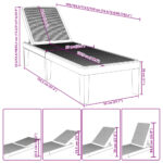 Chaise longue réglable en hauteur à 4 positions polypropylène – Image 10