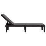 Chaise longue réglable en hauteur à 4 positions polypropylène – Image 3