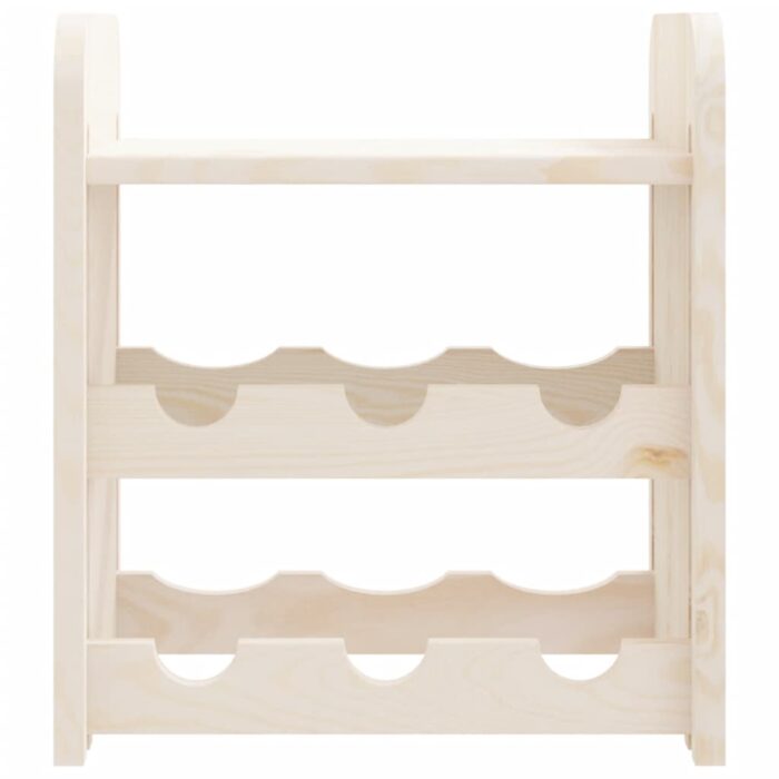 Casier à vin avec panneau supérieur 33x25x37 cm bois pin massif – Image 3