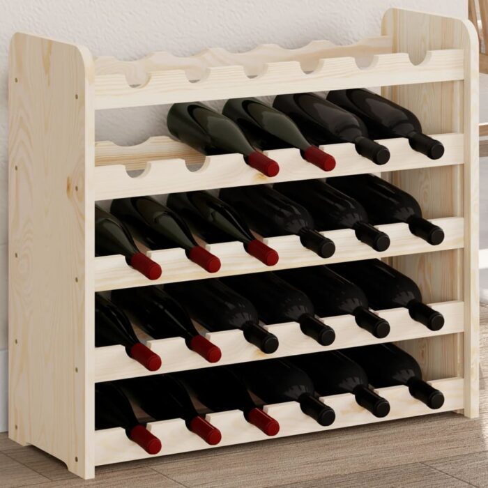 Casier à vin 67,5x25x60 cm Bois de pin massif – Image 1