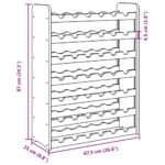Casier à vin 67,5x25x87 cm Bois de pin massif – Image 7