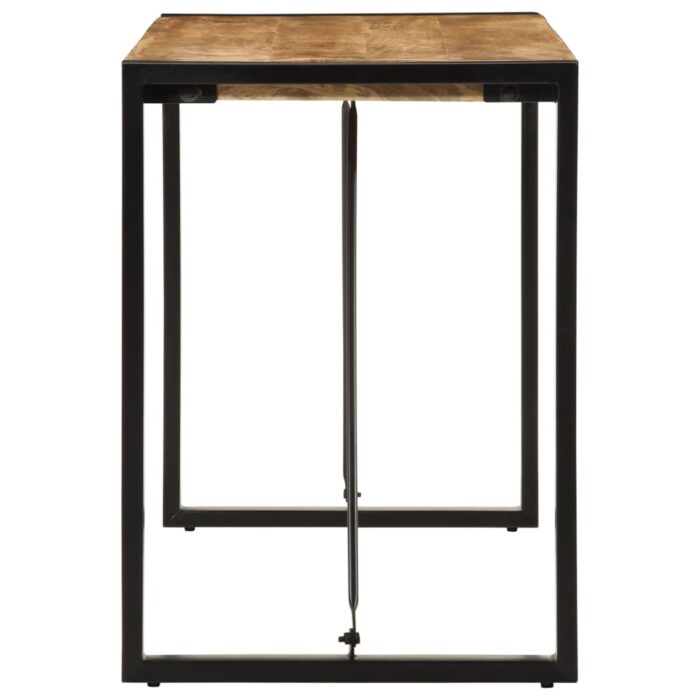 Table à manger 120x55x76 cm bois de manguier massif brut – Image 2