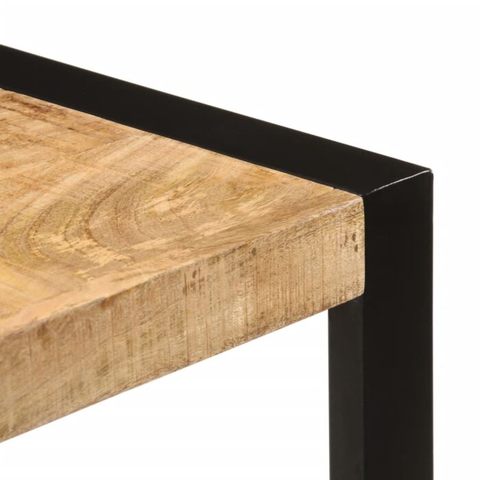 Table à manger 120x55x76 cm bois de manguier massif brut – Image 3