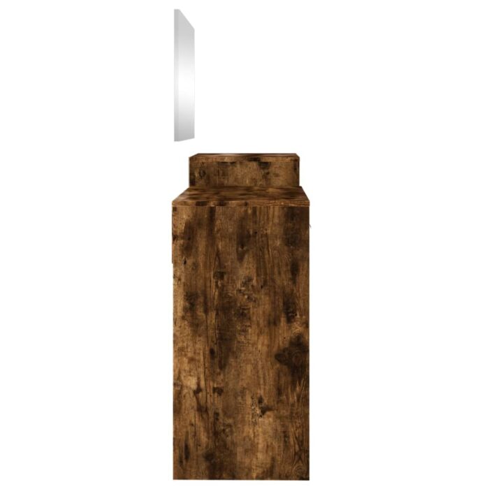 Ensemble de coiffeuse 3 pcs chêne fumé bois d'ingénierie – Image 4