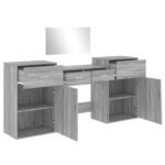 Ensemble de coiffeuse 4 pcs sonoma gris bois d'ingénierie – Image 6