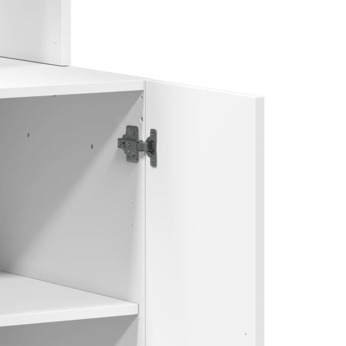 Armoire de cuisine blanc 60x50x180 cm bois d'ingénierie – Image 7