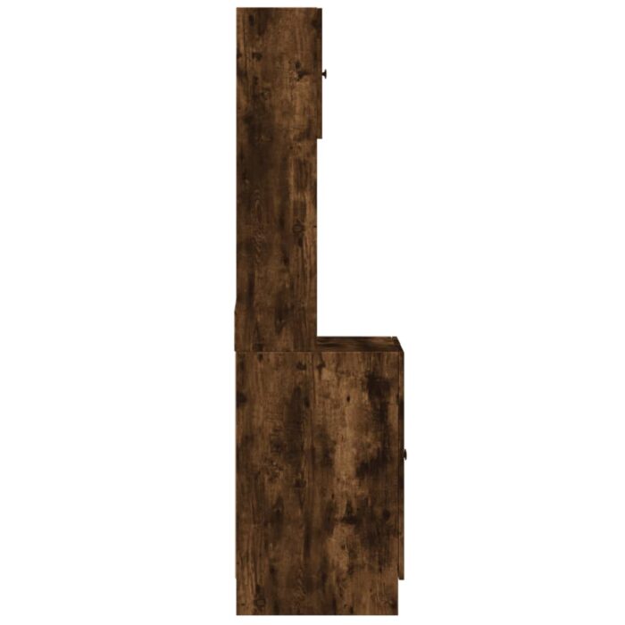 Armoire de cuisine chêne fumé 60x50x180 cm bois d'ingénierie – Image 3