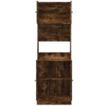 Armoire de cuisine chêne fumé 60x50x180 cm bois d'ingénierie – Image 6