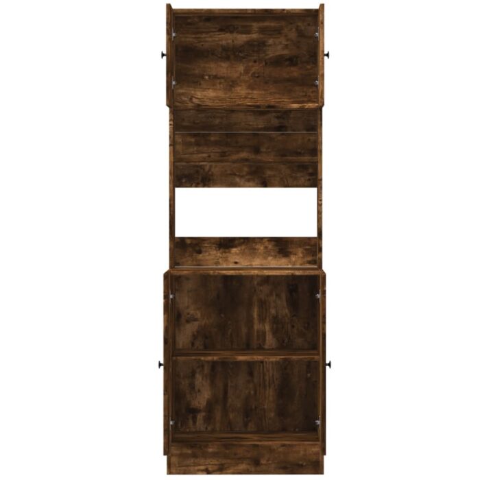 Armoire de cuisine chêne fumé 60x50x180 cm bois d'ingénierie – Image 6