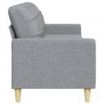 Canapé à 3 places Gris clair 210 cm Tissu – Image 3