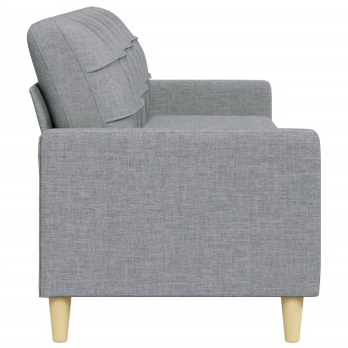 Canapé à 3 places Gris clair 210 cm Tissu – Image 3