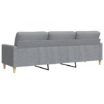 Canapé à 3 places Gris clair 210 cm Tissu – Image 4