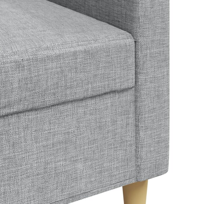Canapé à 3 places Gris clair 210 cm Tissu – Image 5